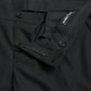 Black Wool Mid Waist Tapered Pants