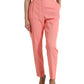 Pink High Waist Tapered Women Pants