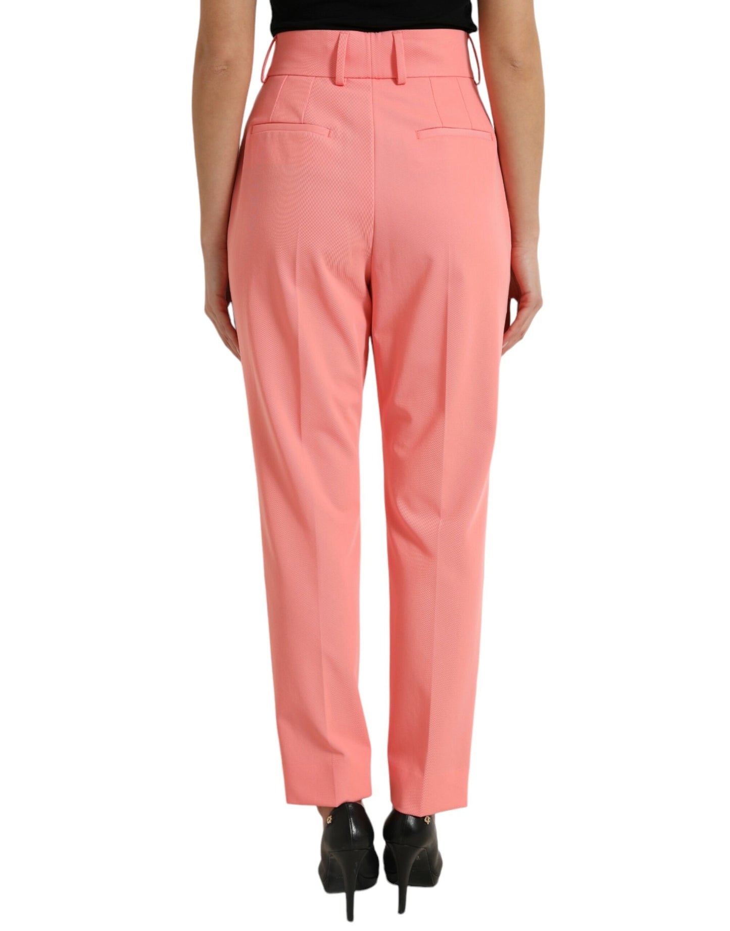 Pink High Waist Tapered Women Pants