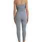 Gray Nylon Strapless Bodycon Jumpsuit Dress