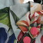 Multicolor Floral Silk Trench Coat Jacket