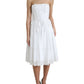 White Cotton Gabardine Bustier Corset Dress