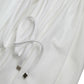 White Cotton Gabardine Bustier Corset Dress