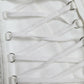 White Cotton Gabardine Bustier Corset Dress