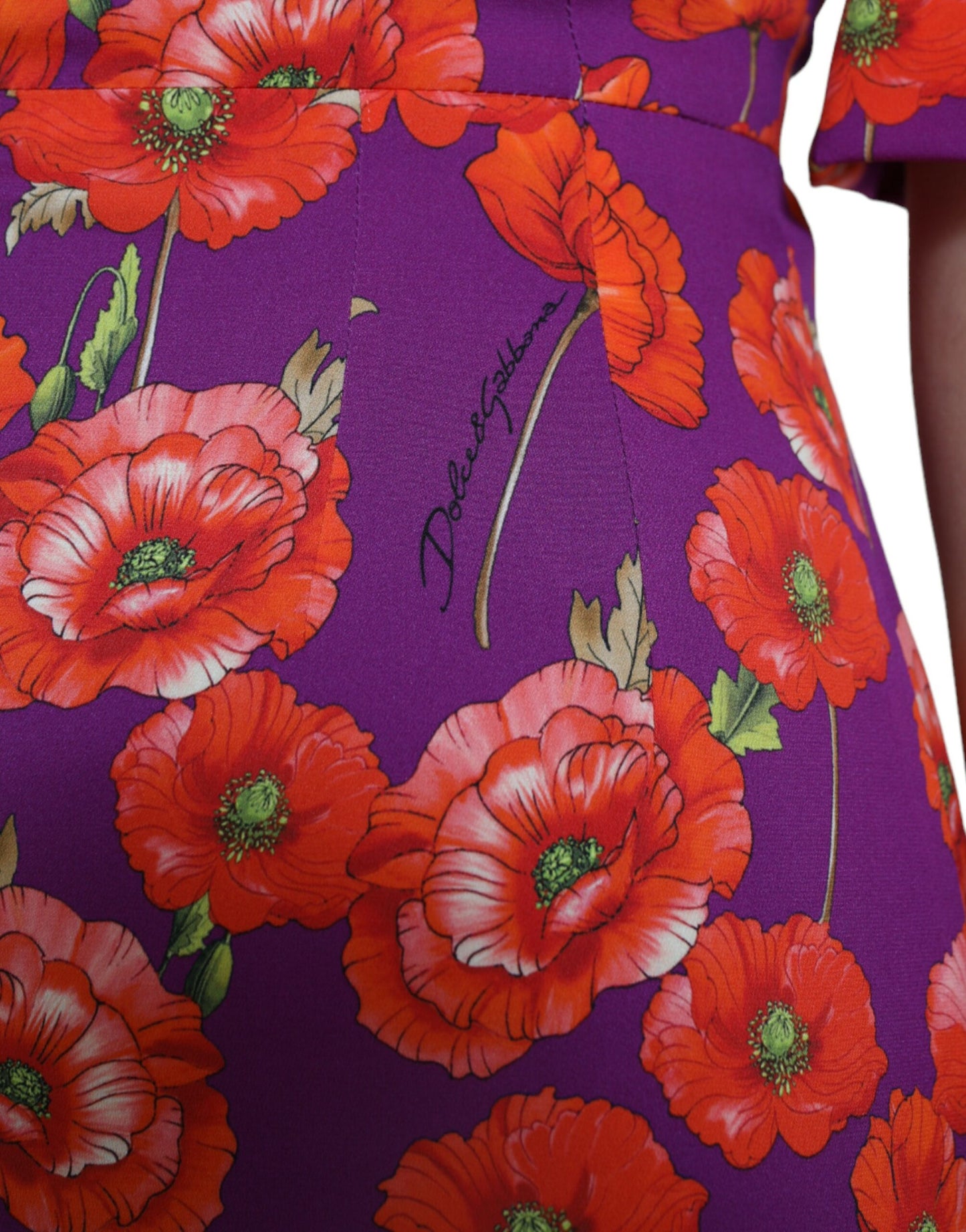 Multicolor Floral Poppy Print Sheath Dress