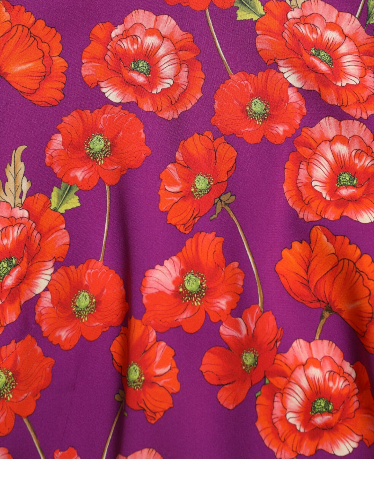 Multicolor Floral Poppy Print Sheath Dress