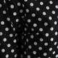 Black White Polka Dot Nylon Shift Mini Dress