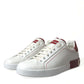 White Red Portofino Low Top Men Sneakers Shoes
