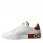 White Red Portofino Low Top Men Sneakers Shoes