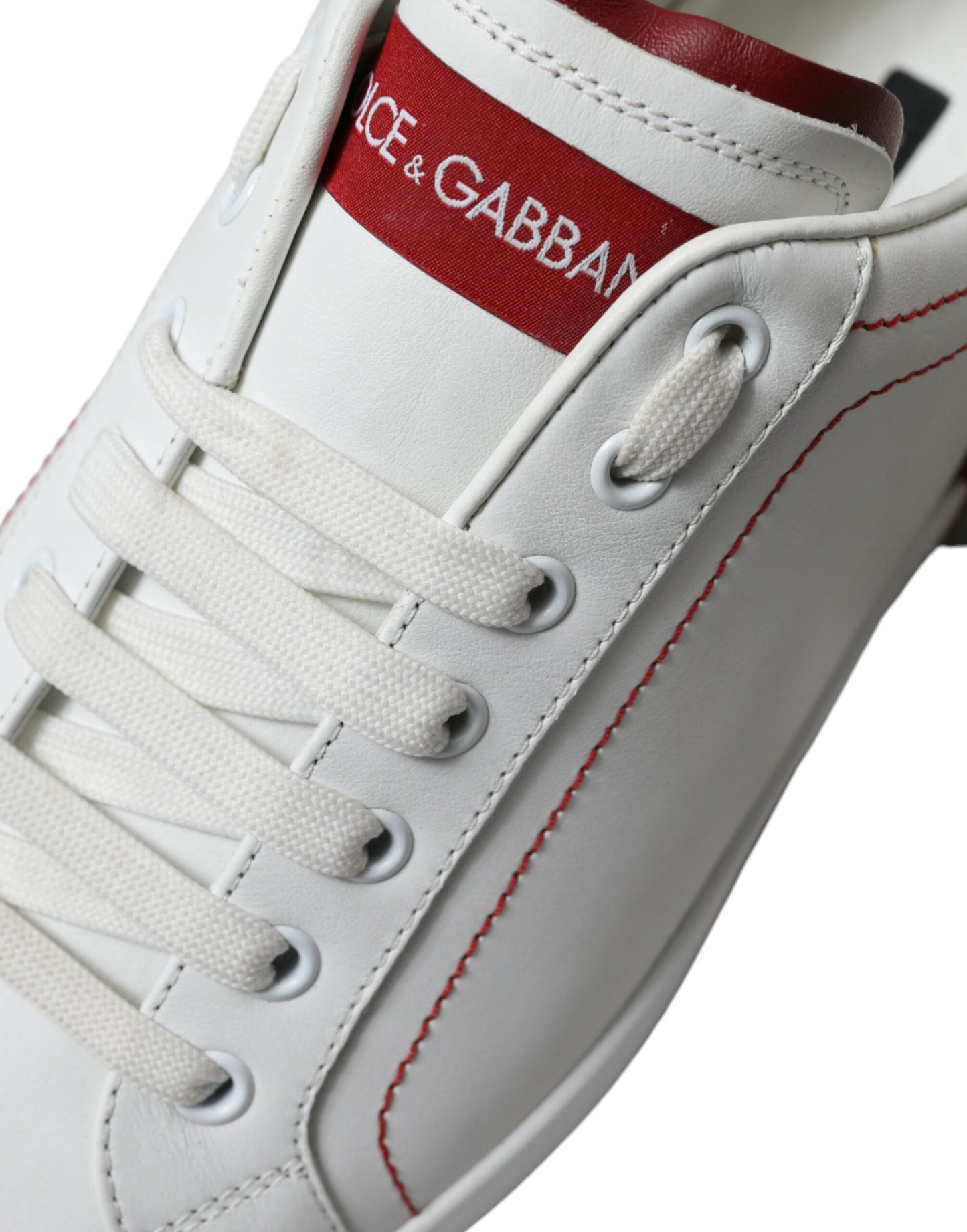 White Red Portofino Low Top Men Sneakers Shoes