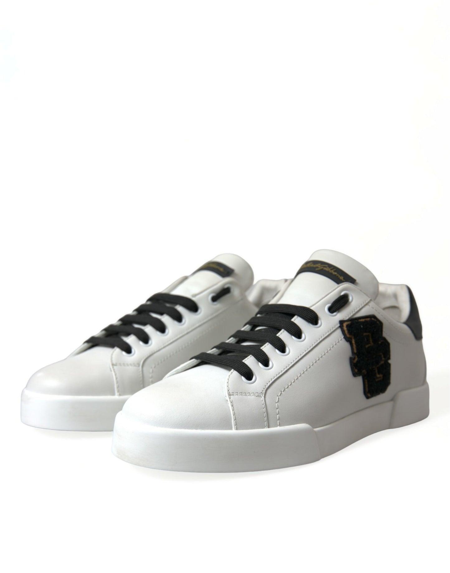 White Black Portofino Patch Men Sneakers Shoes