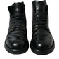 Black Leather Perugino Ankle Boots Shoes