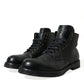 Black Leather Perugino Ankle Boots Shoes