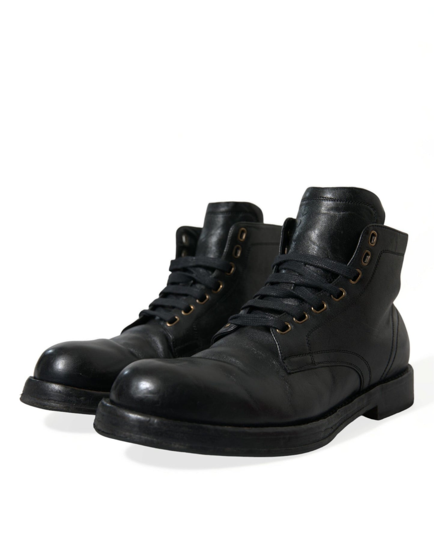 Black Leather Perugino Ankle Boots Shoes