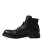 Black Leather Perugino Ankle Boots Shoes