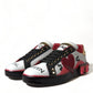 White Red Crystals Portofino Sneakers Women Shoes