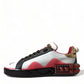 White Red Crystals Portofino Sneakers Women Shoes
