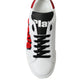 Chic White Portofino Leather Sneakers