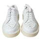 White Leather Low Top Oxford Sneakers Shoes