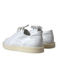 White Leather Low Top Oxford Sneakers Shoes