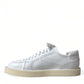 White Leather Low Top Oxford Sneakers Shoes