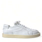 White Leather Low Top Oxford Sneakers Shoes