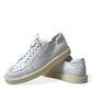 White Leather Low Top Oxford Sneakers Shoes