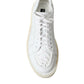 White Leather Low Top Oxford Sneakers Shoes