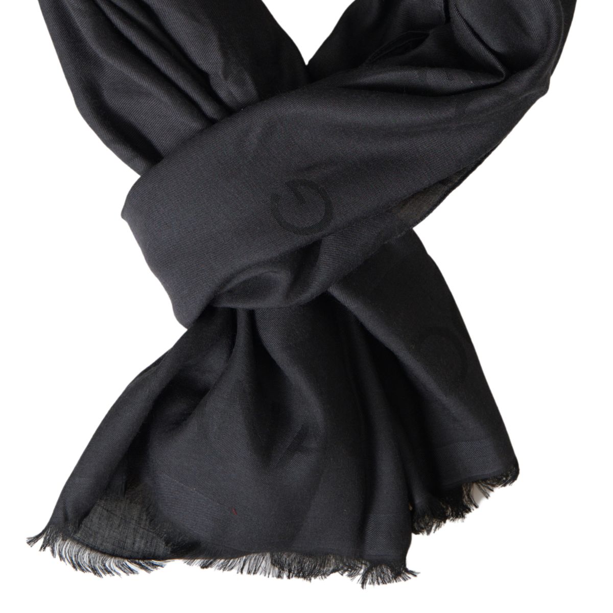 Elegant Black Modal-Cashmere Men's Scarf