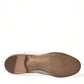 White Distressed Leather Brogue Dress Shoes