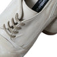 White Distressed Leather Brogue Dress Shoes