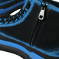 Black Blue Canvas Cotton High Top Sneakers Shoes