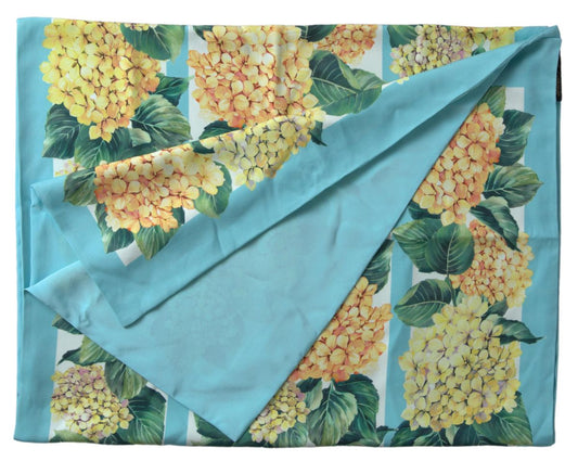 Multicolor Floral Silk Shawl Foulard Scarf