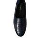 Blue Crocodile Leather Loafers Slip On Shoes