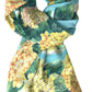 Multicolor Floral Silk Shawl Foulard Scarf