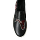 Black Patch Embellished Slip On Men Sneakers Shoes