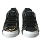 Black Leather Portofino Low Top Men Sneakers Shoes