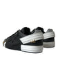 Black Leather Portofino Low Top Men Sneakers Shoes