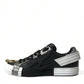 Black Leather Portofino Low Top Men Sneakers Shoes