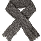 Elegant Virgin Wool Blend Gray Scarf