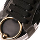 Black Leather Portofino Low Top Men Sneakers Shoes