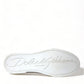 Gold White Brocade Low Top Sneakers Women Shoes