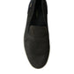 Blue Suede Caiman Men Loafers Slippers Shoes