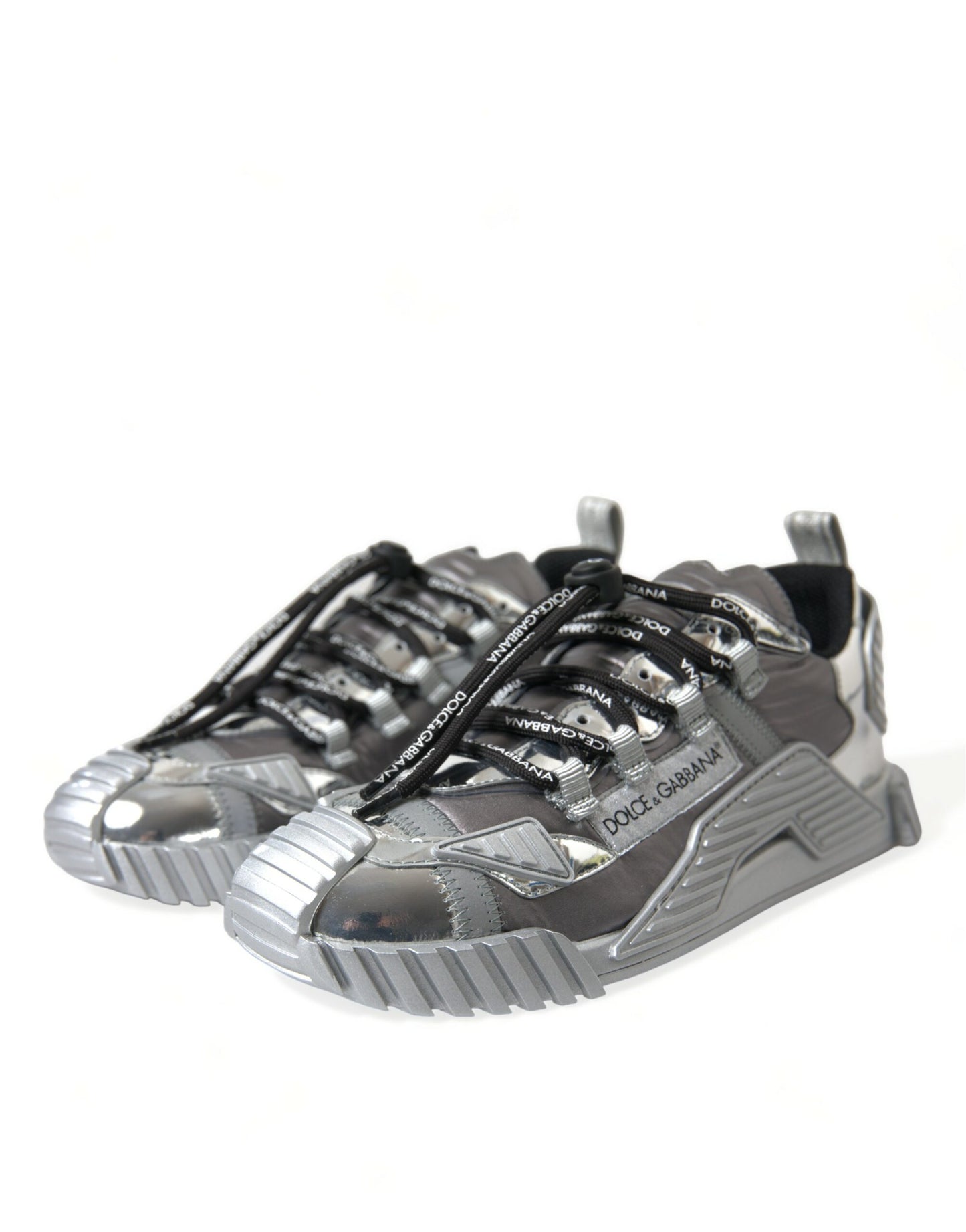 Silver Lace Up Low Top Men NS1 Sneakers Shoes