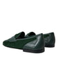 Green Velvet Slip On Men Loafer Dress Shoes