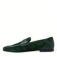 Green Velvet Slip On Men Loafer Dress Shoes