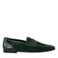 Green Velvet Slip On Men Loafer Dress Shoes