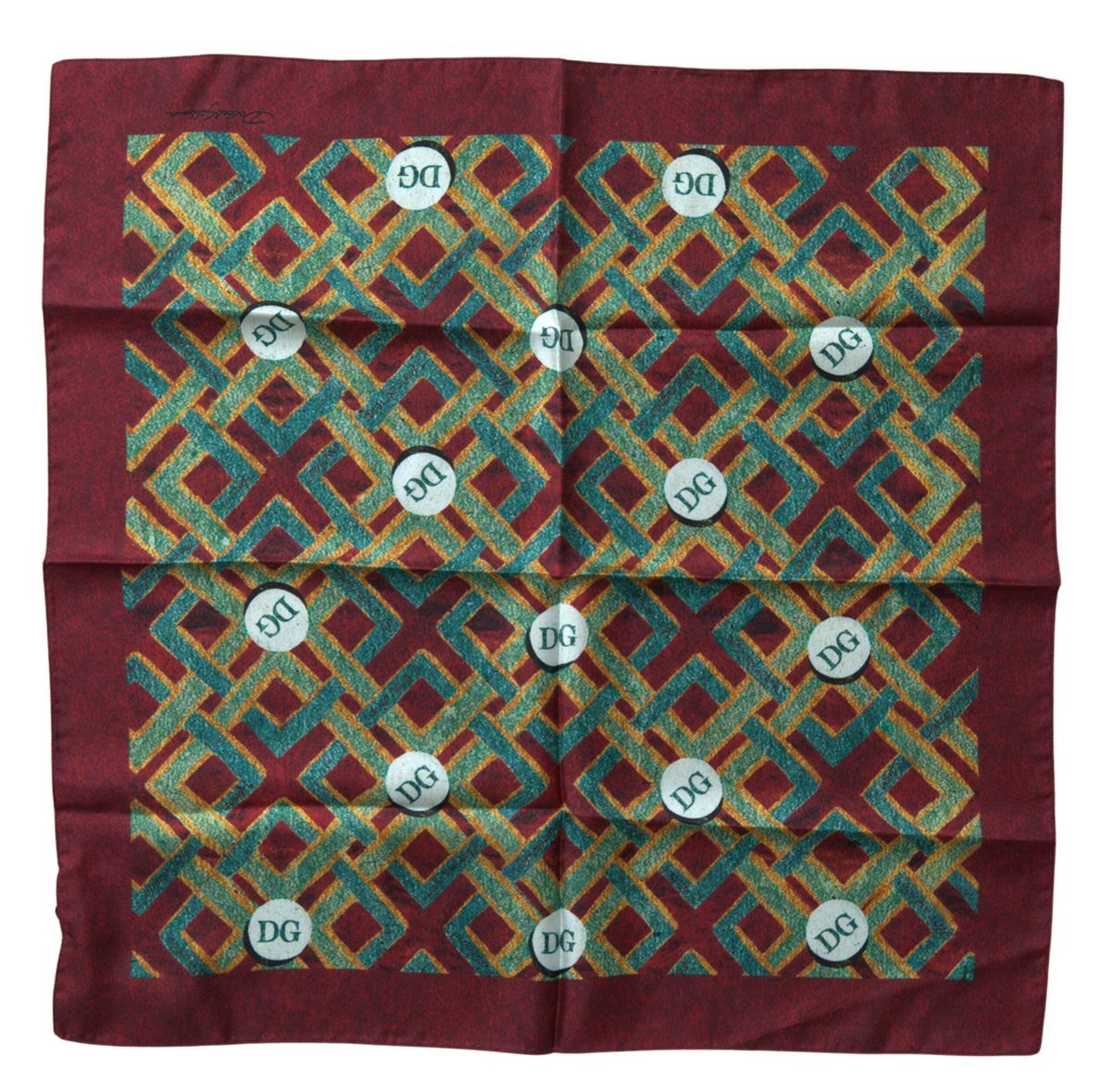 Elegant Multicolor Silk Men's Square Scarf