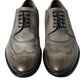 Brown Leather Lace Up Formal Derby Dress Shoes