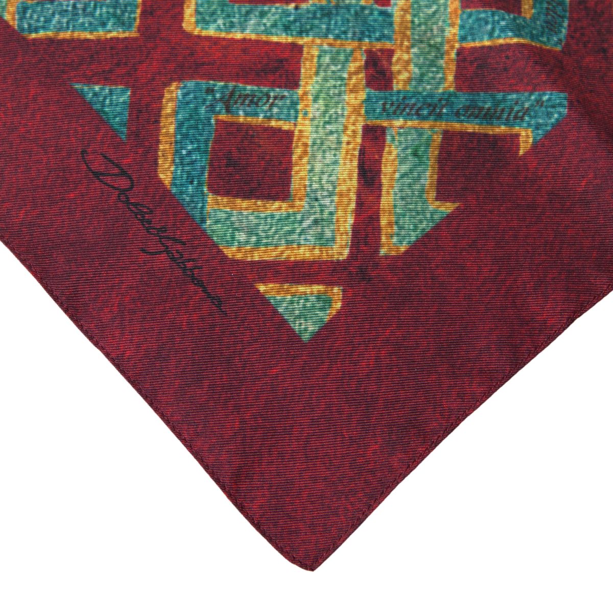 Elegant Multicolor Silk Men's Square Scarf